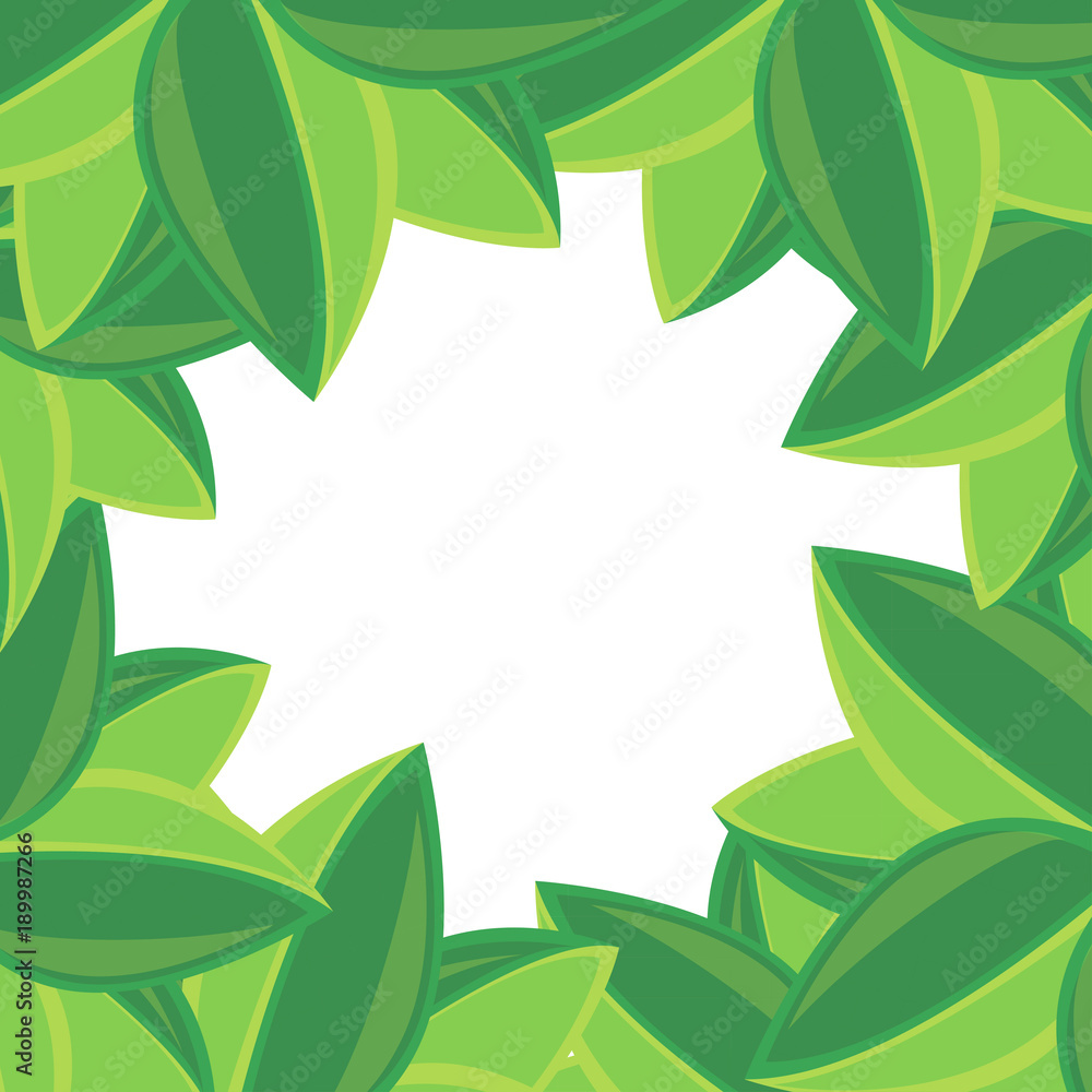 Abstract pattern of leaves, style flat. Beautiful vector illustration.