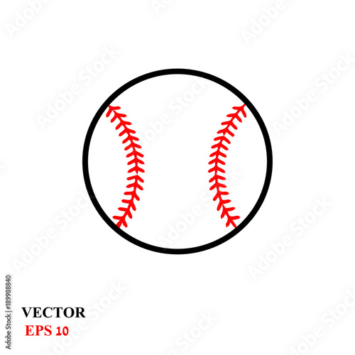 Baseball ball on a white background