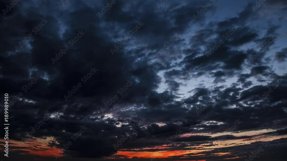 Sunset Clouds. Dark Blue Orange. Sunset Sky Sunset Clouds. Dark Blue Orange. Sunset Sky