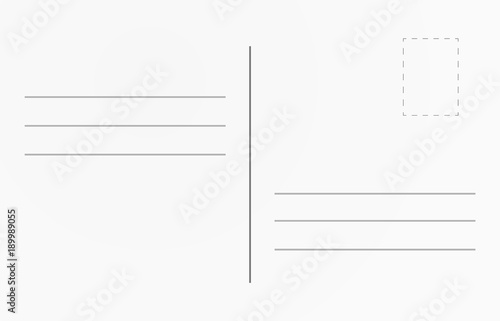 Simple blank travel card illustration for design