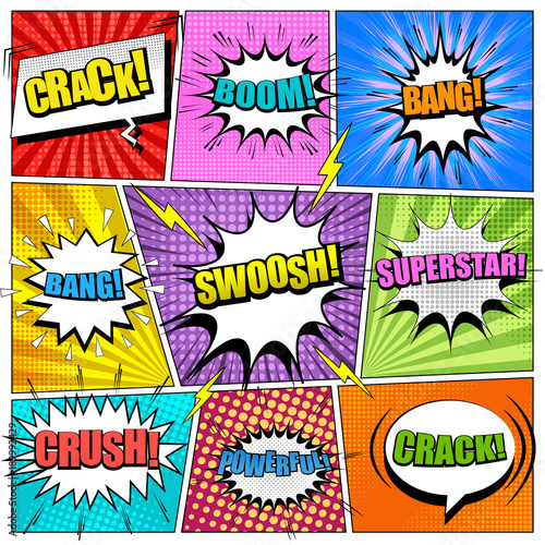 Comic book bright background