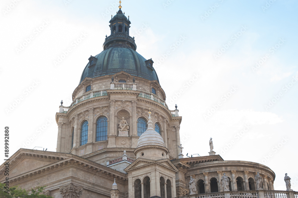 St. Stephen's Basilica facade and dome, Budapest Hungary