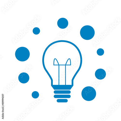 Glühbirne - Icon, Symbol, Piktogramm, Bildmarke, grafisches Element - blau - Web, Druck - Vektor