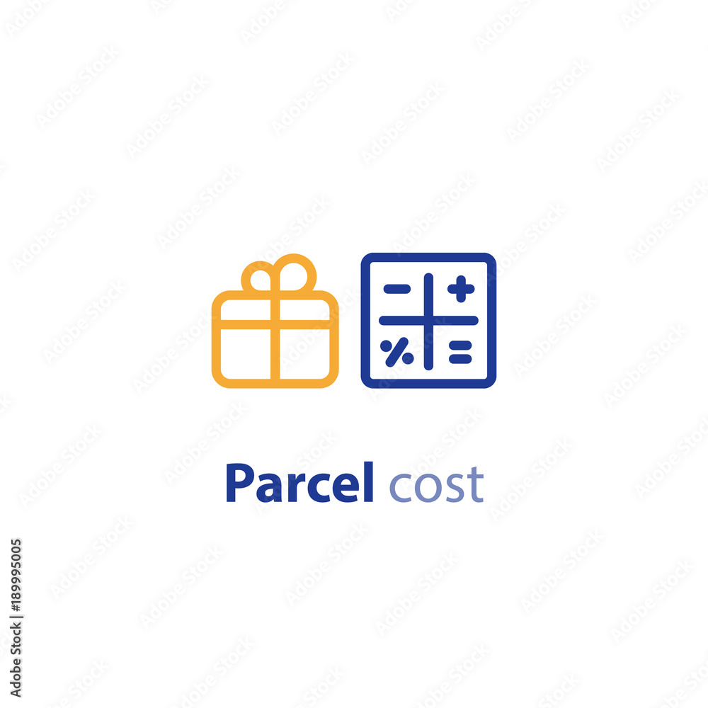 Obraz premium Shipping options, shipment services, parcel cost calculation