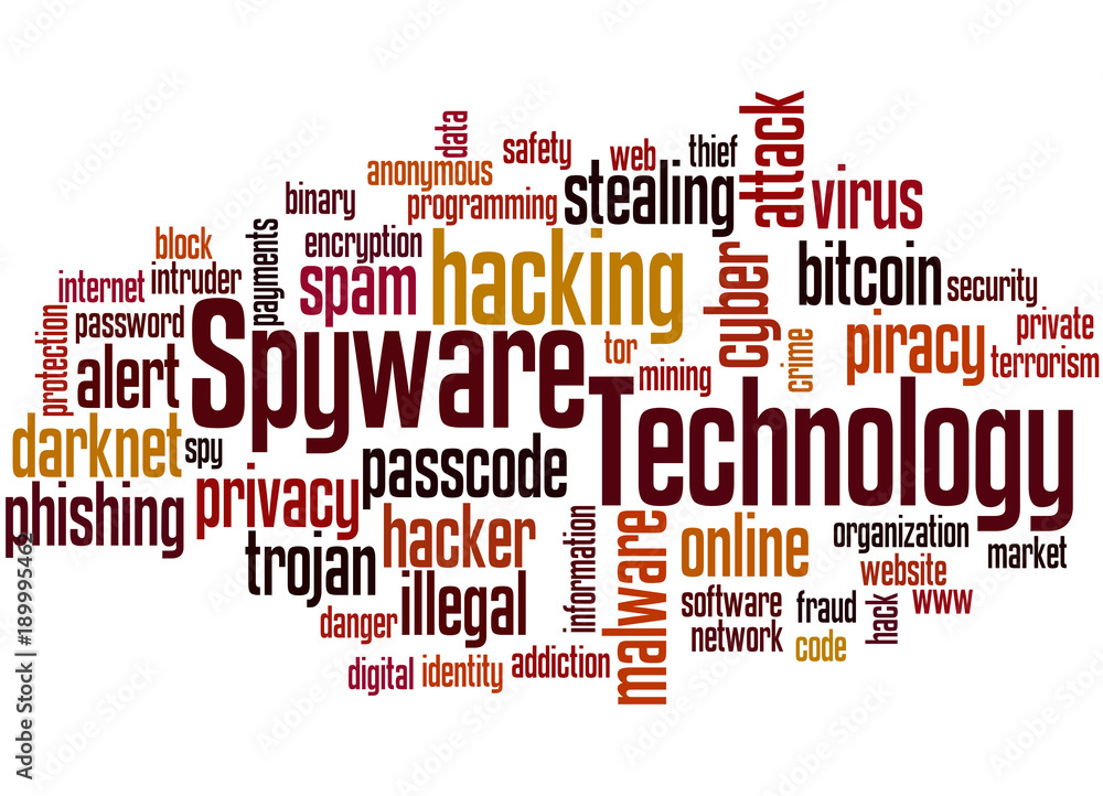 Spyware Technology word cloud concept 3 Spyware Technology word cloud concept 3