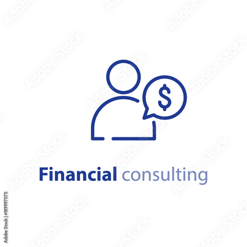 Broker consulting, financial advice, business man, investment service
