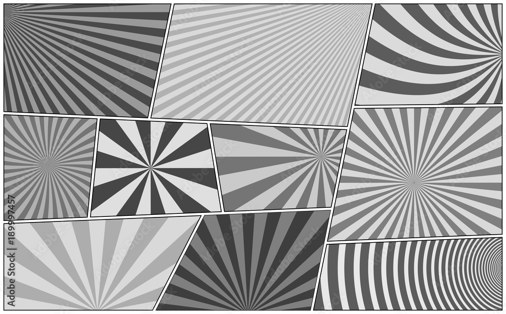 Comic monochrome book composition Comic monochrome book composition