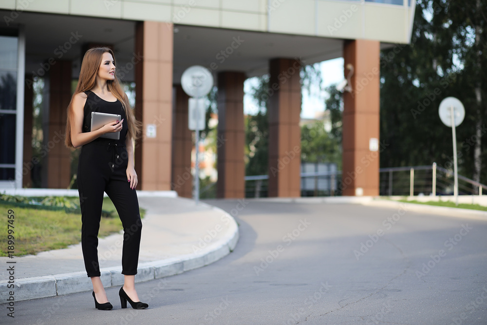 Girl with documents at a business meeting Girl with documents at a business meeting