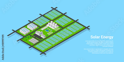 Isometric solar power plant