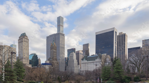 Midtown Manhattan skyline viewed from Central Park, panorama.