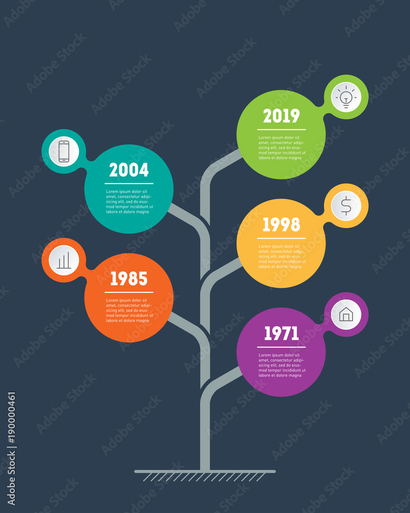 Vertical Timeline infographics. Business concept with 5 options, parts, steps or processes. The development and growth of the business. Time line of tendencies. Vertical Timeline infographics. Business concept with 5 options, parts, steps or processes. The development and growth of the business. Time line of tendencies.