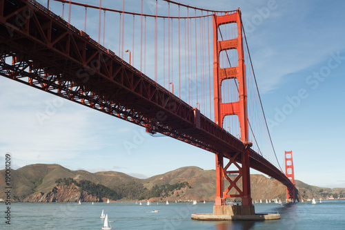 Golden Gate Bridge and Sailboat