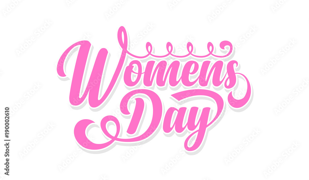 Womens day. Calligraphic text