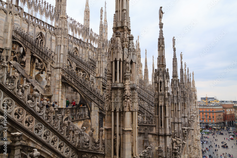 Milan Cathedral, Duomo di Milano, view. Famous Italian landmark Milan Cathedral, Duomo di Milano, view. Famous Italian landmark