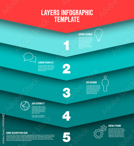 Vector Infographic layers template