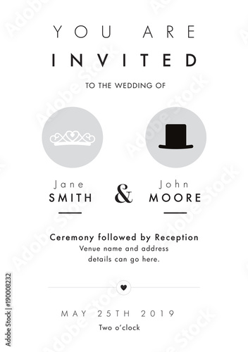 Wedding Invitation Mr an Mrs theme