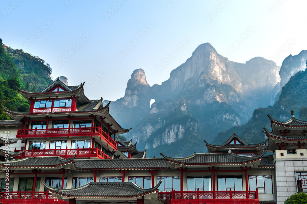 The Heaven Gate of Tianmen Shan at Tianmen Mountain