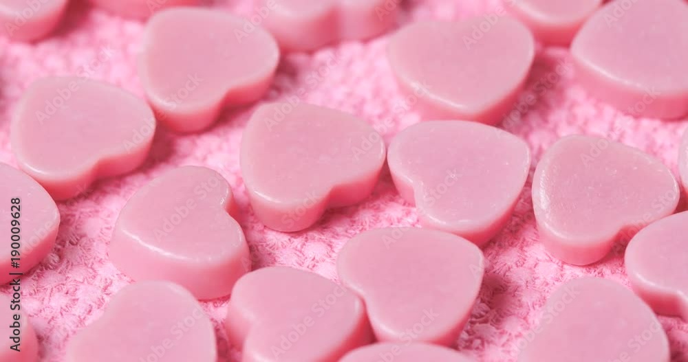 Heart shape of pink chocolate Heart shape of pink chocolate