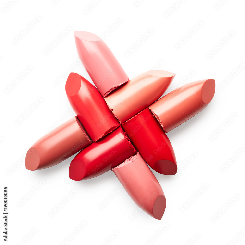 Lipsticks isolated on white background Lipsticks isolated on white background