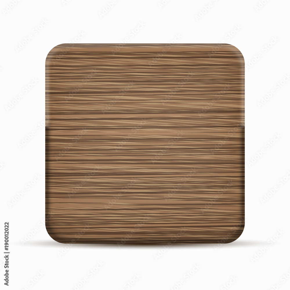 Vector modern wooden icon on white background. Vector modern wooden icon on white background.
