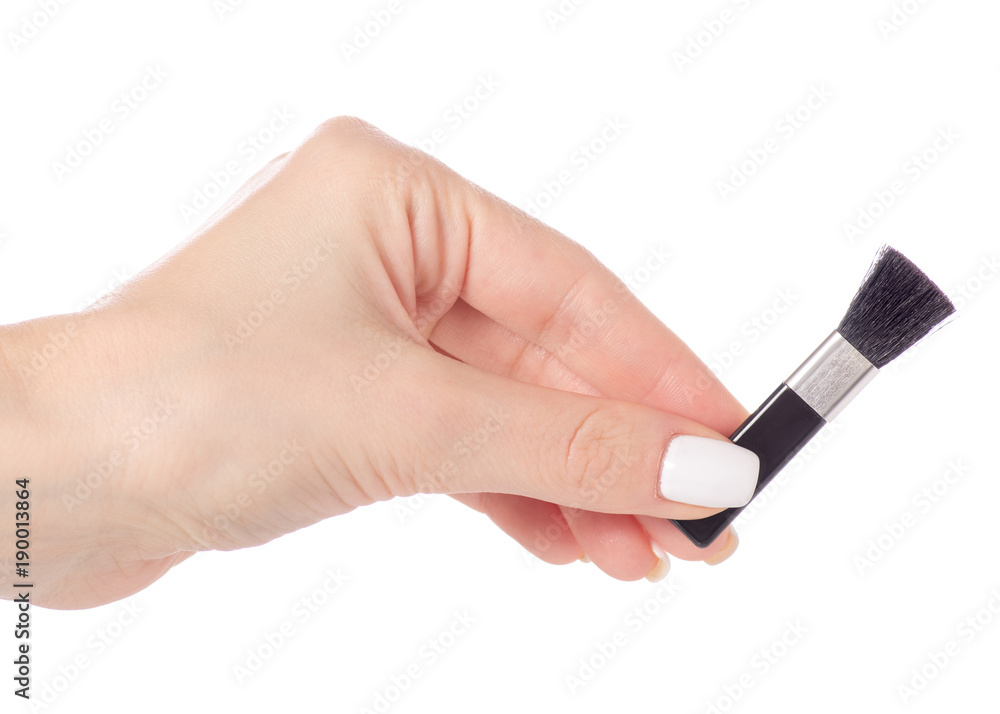 Brush for blush in hand Brush for blush in hand