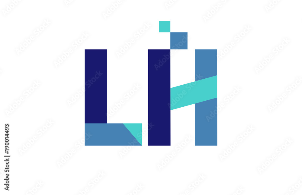 LH Digital Ribbon Letter Logo LH Digital Ribbon Letter Logo