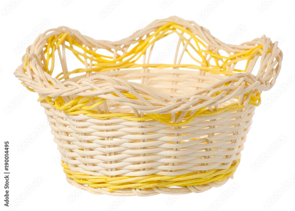 Obraz premium Straw basket yellow