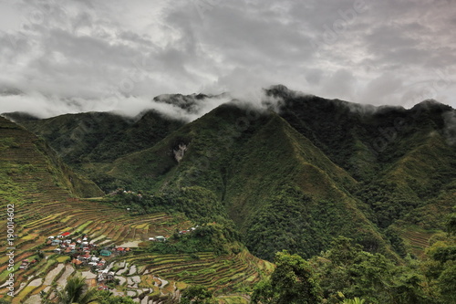 Batad village-rice terraces seen from the lodges area. Banaue-Ifugao-Luzon-Phlippines. 0177