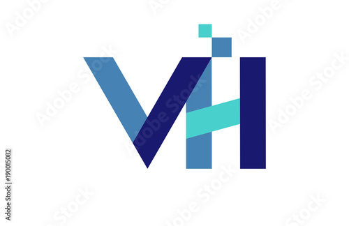 VH Digital Ribbon Letter Logo 