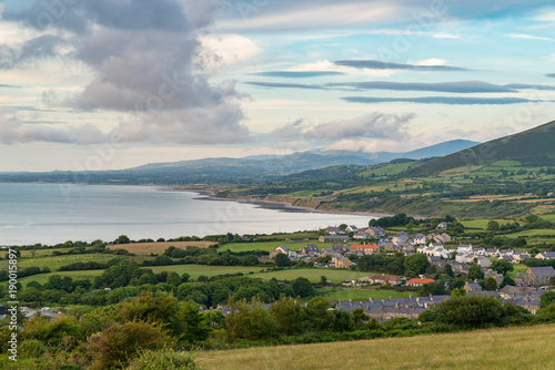 Welsh landscape on the Llyn Peninsula - view over Trefor, Gwynedd, Wales, UK