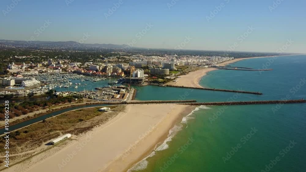 Beautiful Vilamoura with marina and sandy wide beach, Quarteira, Portugal Beautiful Vilamoura with marina and sandy wide beach, Quarteira, Portugal