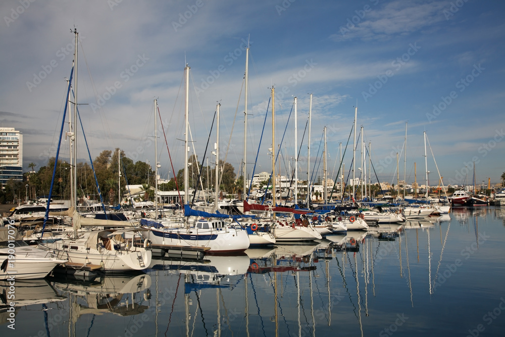 Marina in Larnaca. Cyprus