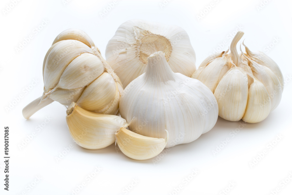 Garlic isolated on the white background. Garlic isolated on the white background.