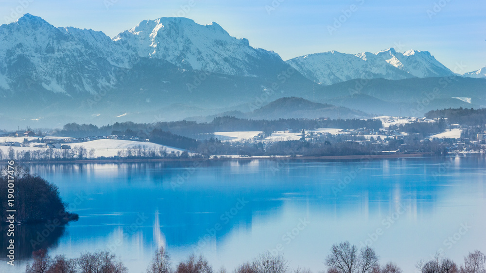 Lake Wallersee, Austria, in winter