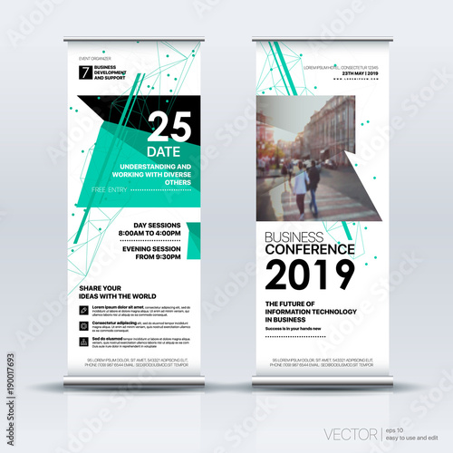 Vertical Banner Design Signboard Advertising Brochure Flyer Template Vector X-banner and Street Business Flag of Convenience, Layout Background