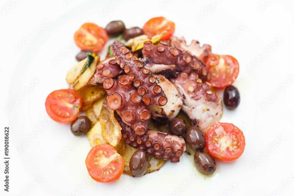 Grilled octopus with vegetables Grilled octopus with vegetables
