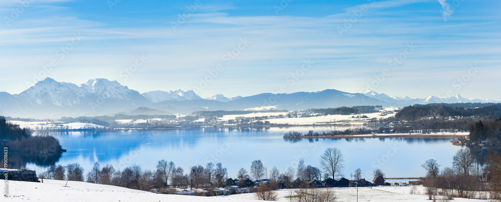 Lake Wallersee, Austria, in winter