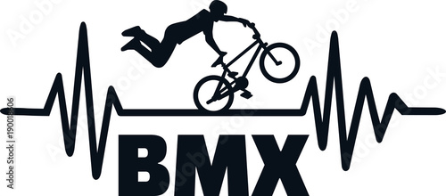 Obraz na płótnie BMX heartbeat pulse