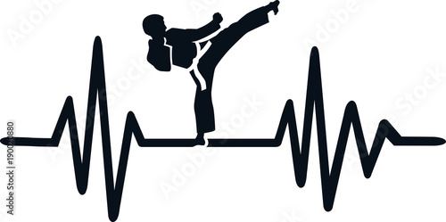 Karate heartbeat line