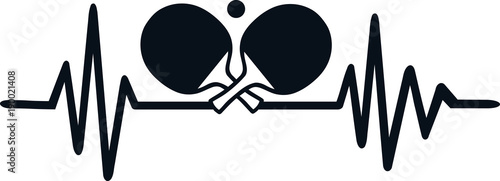Ping-pong heartbeat line german