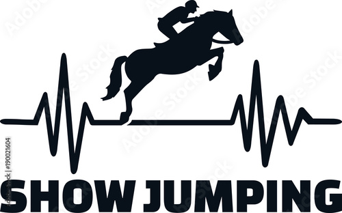 Show jumping heartbeat line