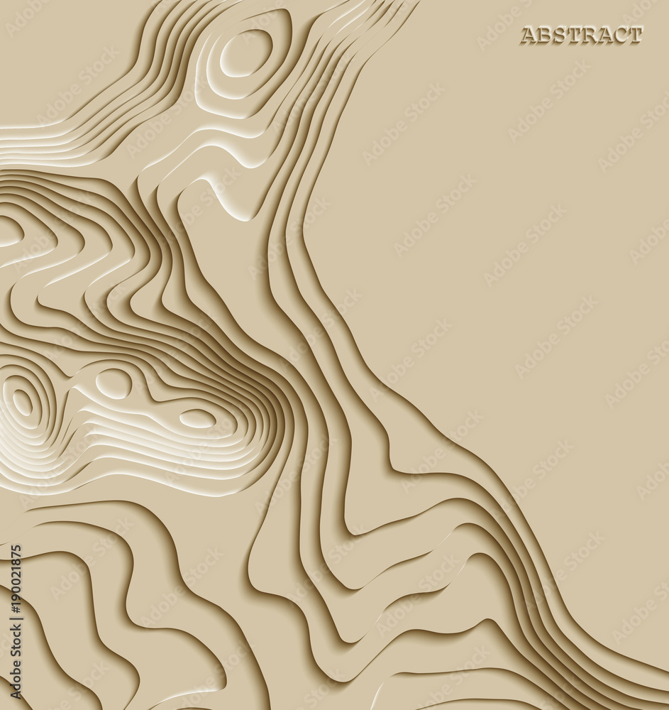 Fototapeta Mountain hiking. Map line of topography. Vector abstract topographic map concept with space for your copy. 3D Cartography concep background. Map mockup infographics. World map Template