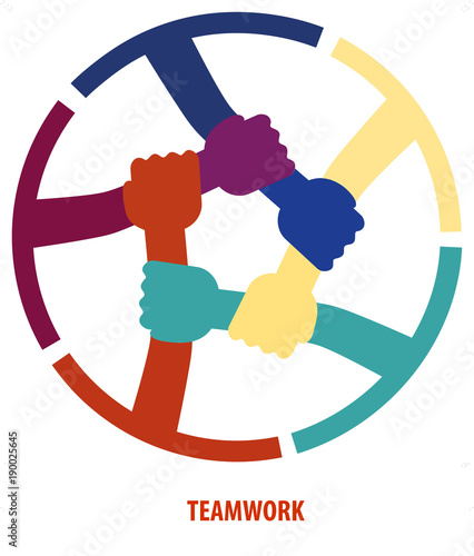 teamwork with hands