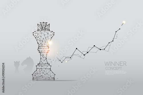 The particles, geometric art, line and dot of Chess.