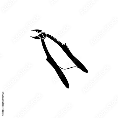 tongs for tooth extraction icon. Element of medical instruments icons. Premium quality graphic design icon. Signs, outline symbols collection icon for websites, web design, mobile