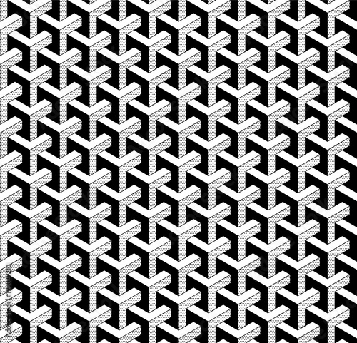 Abstract modern geometric isometric seamless pattern background