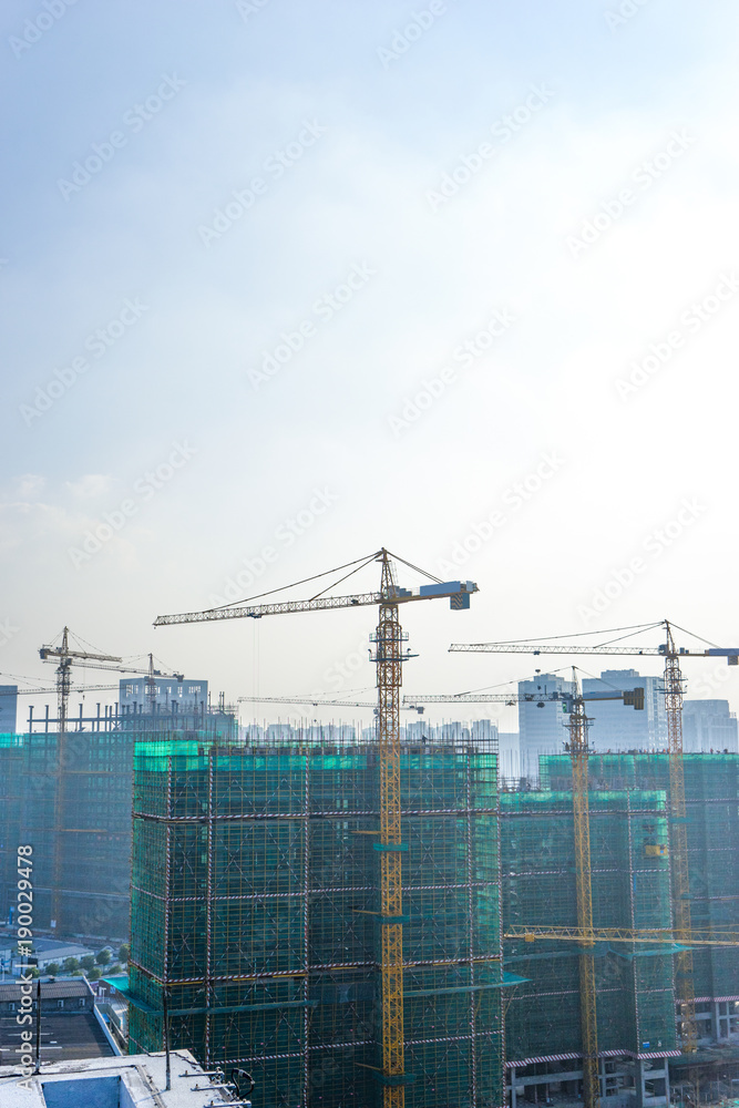 construction site in modern city construction site in modern city