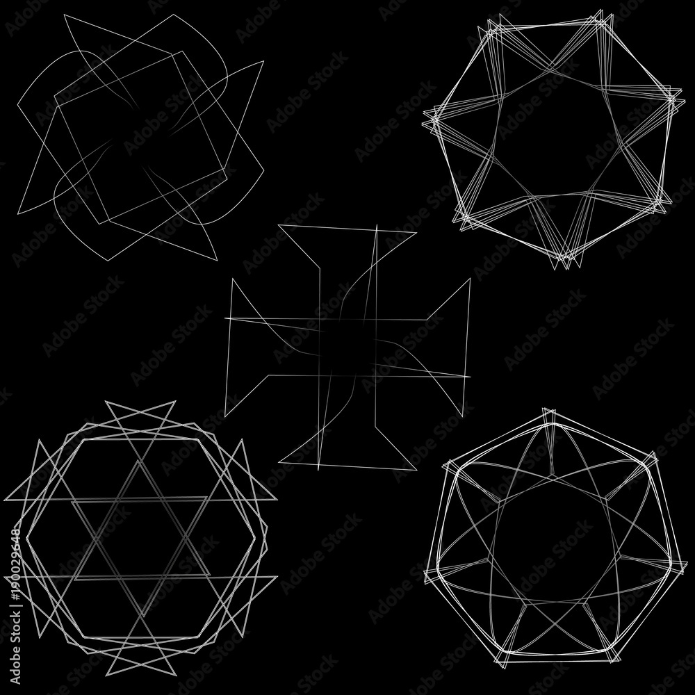 Holiday patterns of stars of snowflakes and flowers for gifts Holiday patterns of stars of snowflakes and flowers for gifts
