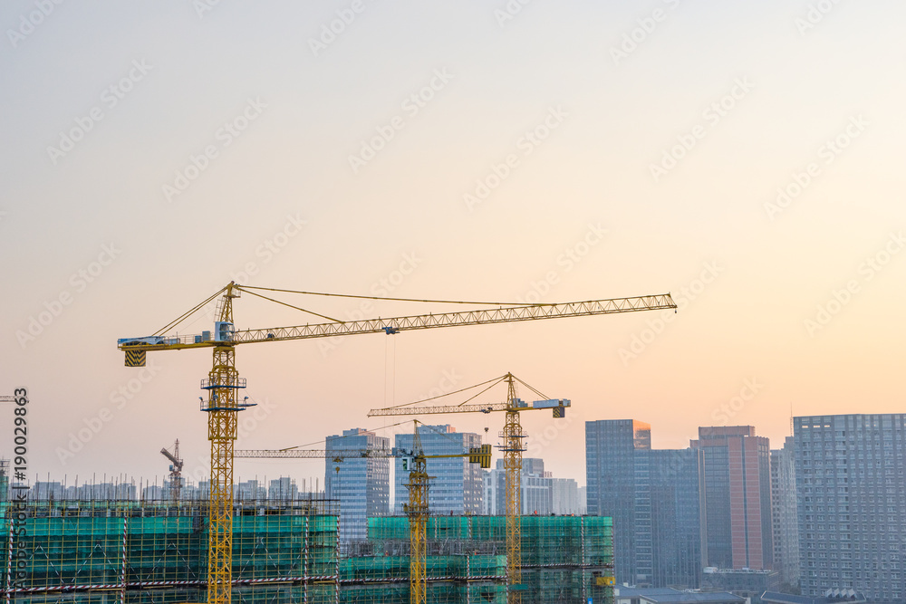 construction site in modern city