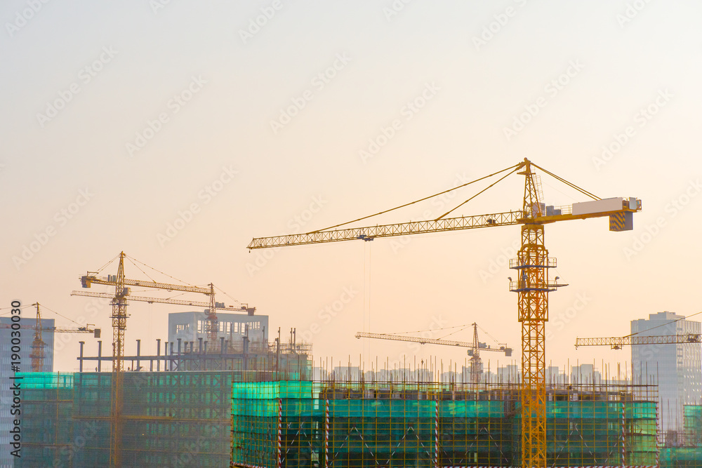 construction site in modern city construction site in modern city